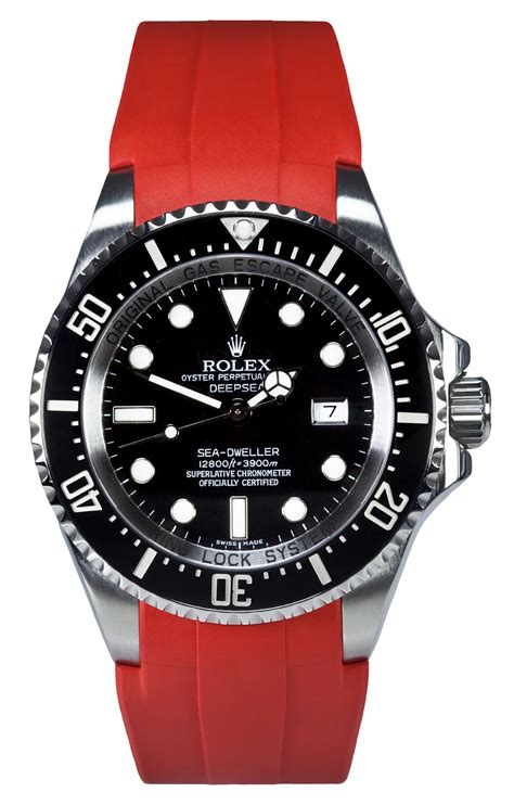 rolex deep sea rubber strap|rolex rubber strap price.